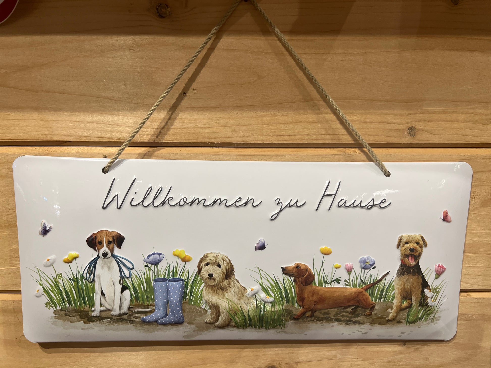 Blechschild Hund Vintage 