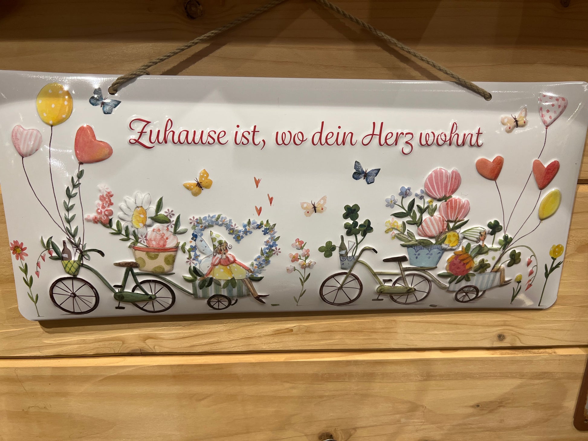 Blechschild Zuhause Vintage 